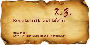 Kosztolnik Zoltán névjegykártya